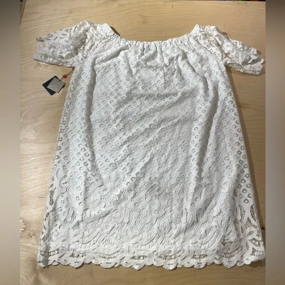 Rafaella White Eyelet Lace Dress 2X (FV) - Picture 10 of 12